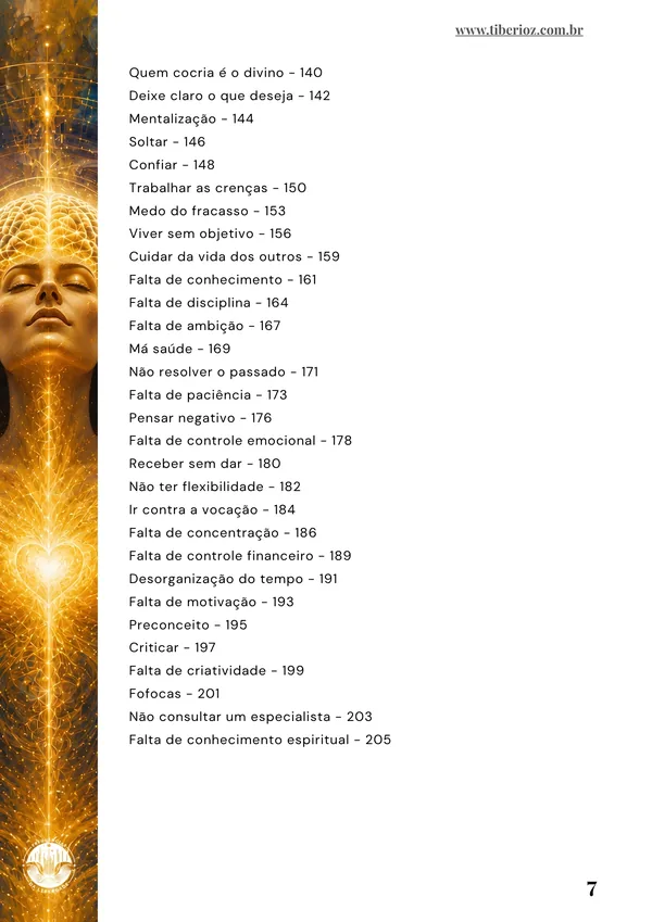 continuação do índice do Guia da Prosperidade e da Abundância
